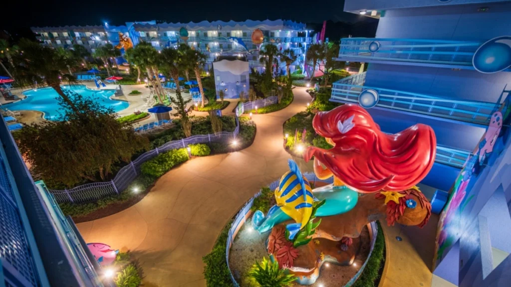 Luxury black car at Disney resort for airport transfer from Orlando