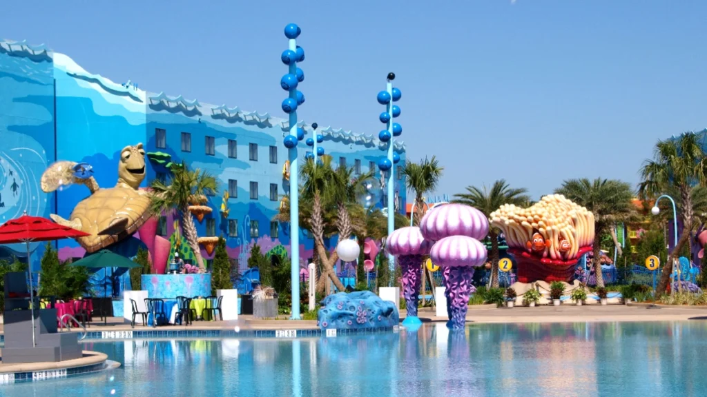 Private luxury shuttle parked at Walt Disney World resort