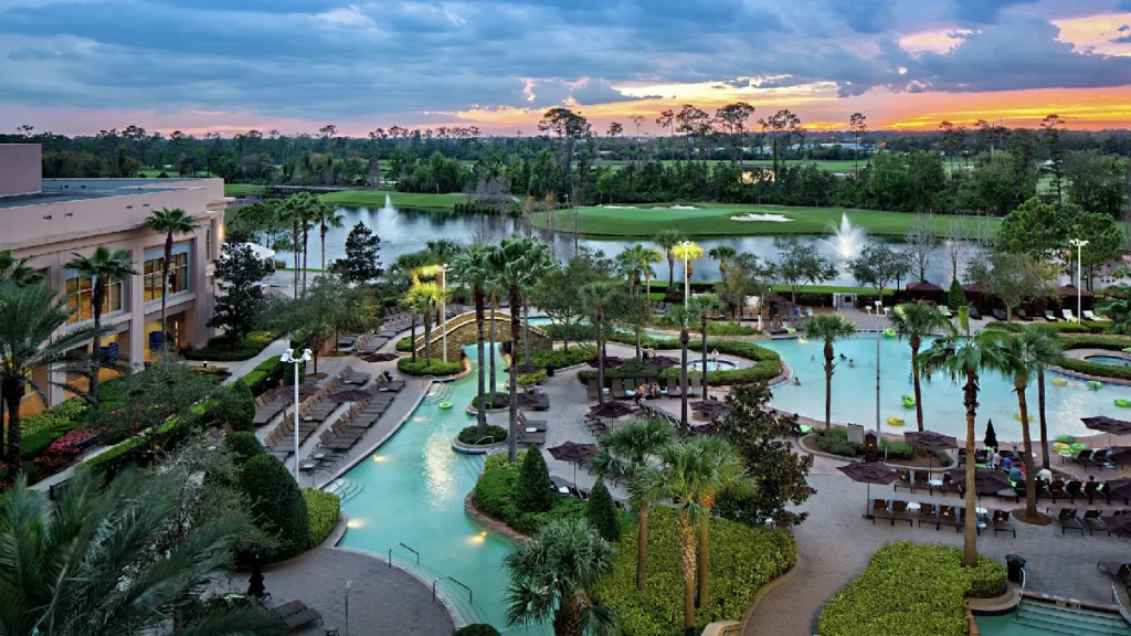 Private shuttle, transfer, and chauffeur-driven black car service from Orlando International Airport (MCO) to Signia by Hilton Orlando – An Official Walt Disney World Hotel.